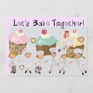 Little Chef Baking Party 5x7 Uitnodiging