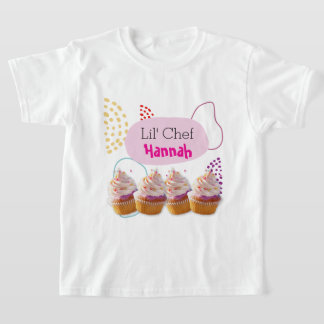 Little Chef Cupcake Baking Party Outfit  T-shirt