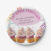 Little Chef Cupcake Baking Party Papieren Bordje (Voorkant)