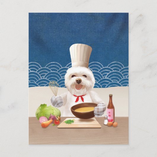 Little Chef Dog Aankondigingskaart (Voorkant)