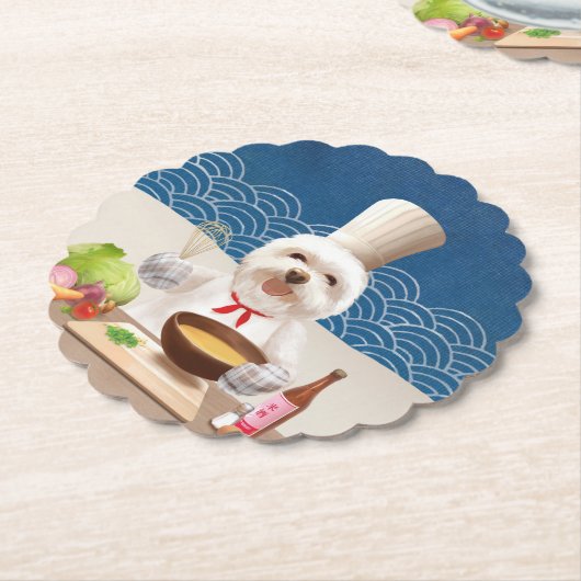 Little Chef Dog Kartonnen Onderzetters (Gekanteld)