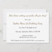 Little Chef Girl - 1st Birthday Cooking Fun Kaart (Achterkant)