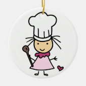 Little Chef Girl Keramisch Ornament (Voorkant)