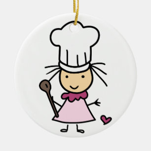 Little Chef Girl Keramisch Ornament
