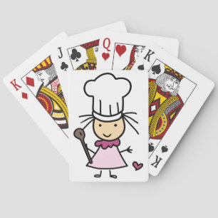 Little Chef Girl Pokerkaarten