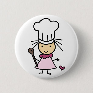 Little Chef Girl Ronde Button 5,7 Cm