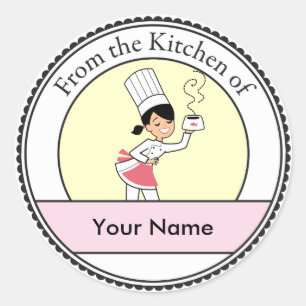 Little Chef Illustratie op Ronde Label