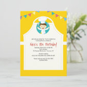 Little Chef Invitation Kaart (Staand voorkant)