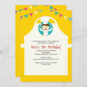 Little Chef Invitation Kaart (Voorkant / Achterkant)