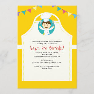 Little Chef Invitation Kaart