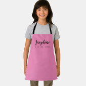 Little Chef Script Meisje Naam Roze gepersonalisee Schort (Insitu)