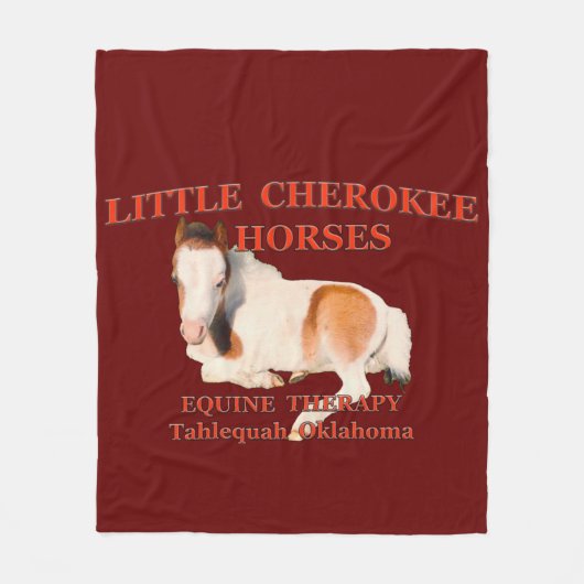 Little Cherokee Horses Fleece Deken (Voorkant)