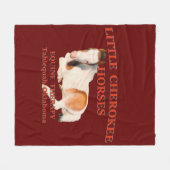Little Cherokee Horses Fleece Deken (Voorkant (Horizontaal))