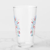 Little Cherry Blue Bow Baby shower Glas (Rechts)