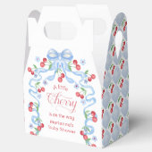 Little Cherry Blue Bow Baby shower voor jongens Bedankdoosjes (Geopend)