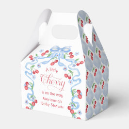 Little Cherry Blue Bow Baby shower voor jongens Bedankdoosjes