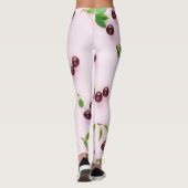 Little Cherry op lichtroze achtergrond Leggings (Achterkant)