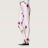 Little Cherry op lichtroze achtergrond Leggings (Links)