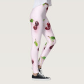 Little Cherry op lichtroze achtergrond Leggings (Rechts)