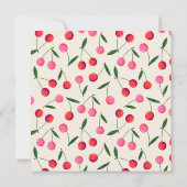 Little Cherry Retro Baby shower Bedankkaart (Achterkant)