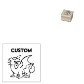 Little Chibi SD Gladde Dragon Rubberstempel (Gestempeld)