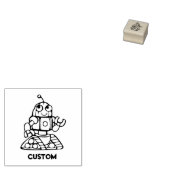 Little Chibi SD Robot Rubberstempel (Gestempeld)