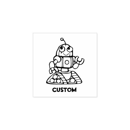 Little Chibi SD Robot Rubberstempel (Afrduk)