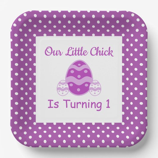 Little Chick 1st Birthday Paper Bord (Voorkant)