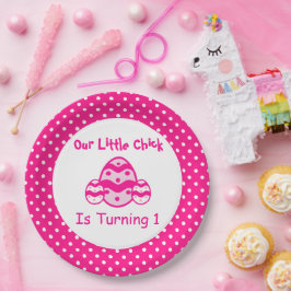 Little Chick 1st Birthday Paper Borden Papieren Bordje
