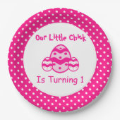 Little Chick 1st Birthday Paper Borden Papieren Bordje (Voorkant)