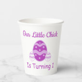 Little Chick 1st Birthday Papieren Bekers (Voorkant)