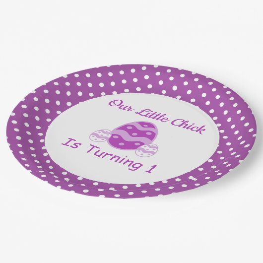 Little Chick 1st Birthday Papieren Bordje (Gekanteld)