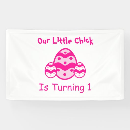 Little Chick 1st Birthday Spandoek (Horizontaal)