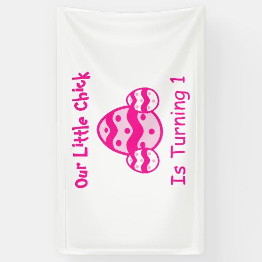 Little Chick 1st Birthday Spandoek (Verticaal)