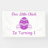 Little Chick 1st Birthday Spandoek (Horizontaal)
