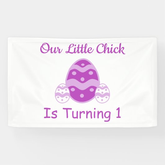 Little Chick 1st Birthday Spandoek (Horizontaal)