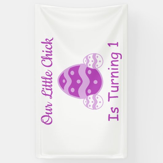 Little Chick 1st Birthday Spandoek (Verticaal)