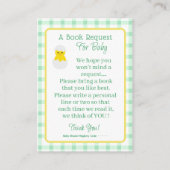 Little Chick Baby Book Request Neutral Baby Shower Informatiekaartje (Voorkant)