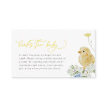 Little Chick Baby shower Boeken voor Baby Kaart