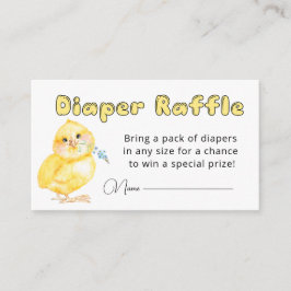 Little Chick Baby shower Diaper Raffle Informatiekaartje