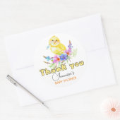 Little Chick Baby shower Ronde Sticker (Envelop)