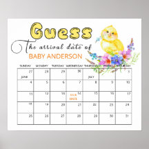 Little Chick Baby Shower Verwachte Datum Kalender 