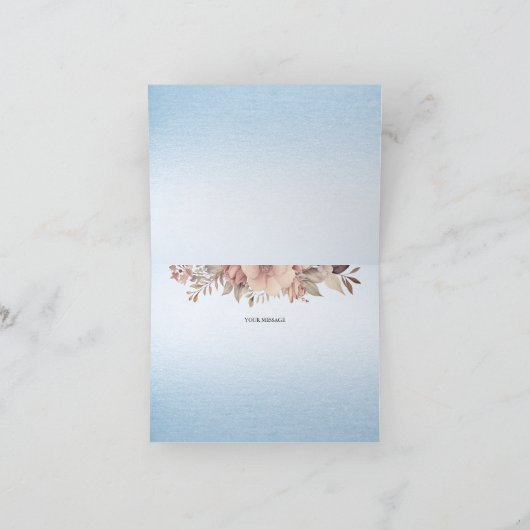 Little Chick Blue Ribbon bedankkaart (Binnen)