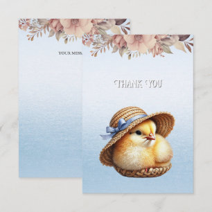 Little Chick Blue Ribbon bedankkaart
