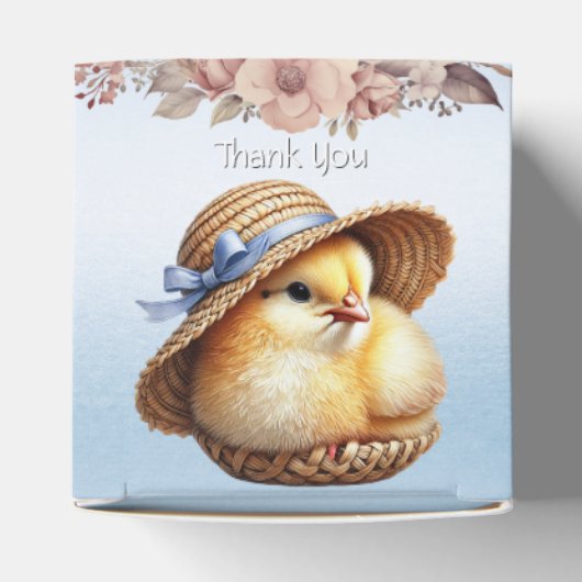 Little Chick Blue Ribbon Favoriete Box Bedankdoosjes (Bovenkant)