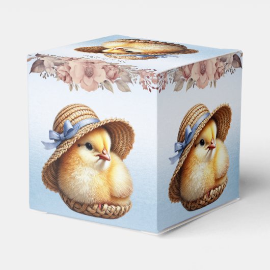 Little Chick Blue Ribbon Favoriete Box Bedankdoosjes (Achterkant)