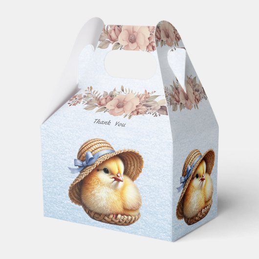 Little Chick Blue Ribbon Favoriete Box Bedankdoosjes (Achterkant)