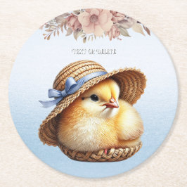 Little Chick Blue Ribbon Paper Onderzetter
