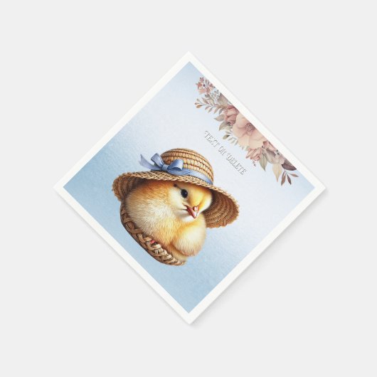 Little Chick Blue Ribbon servetten (Hoek)