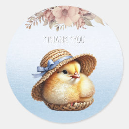 Little Chick Blue Ribbon Sticker